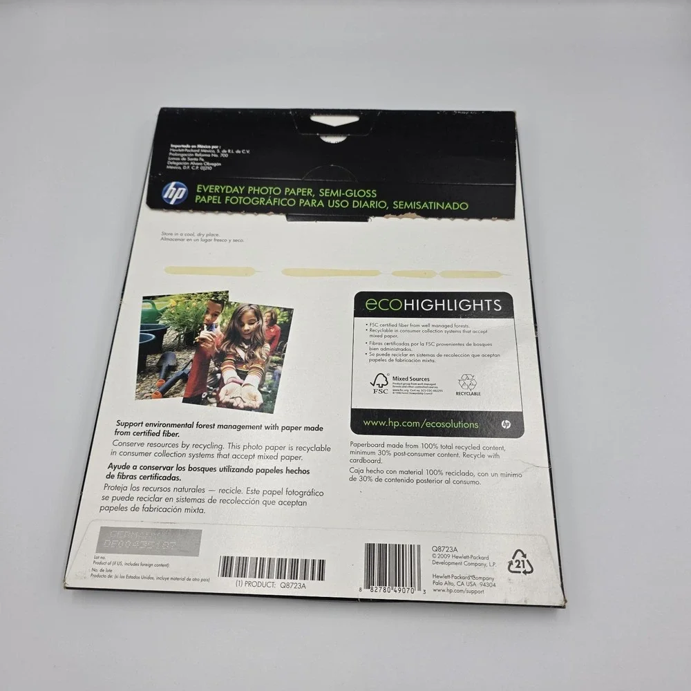 HP Everyday Semi-Gloss Inkjet Photo Paper 41 Sheets 8.5